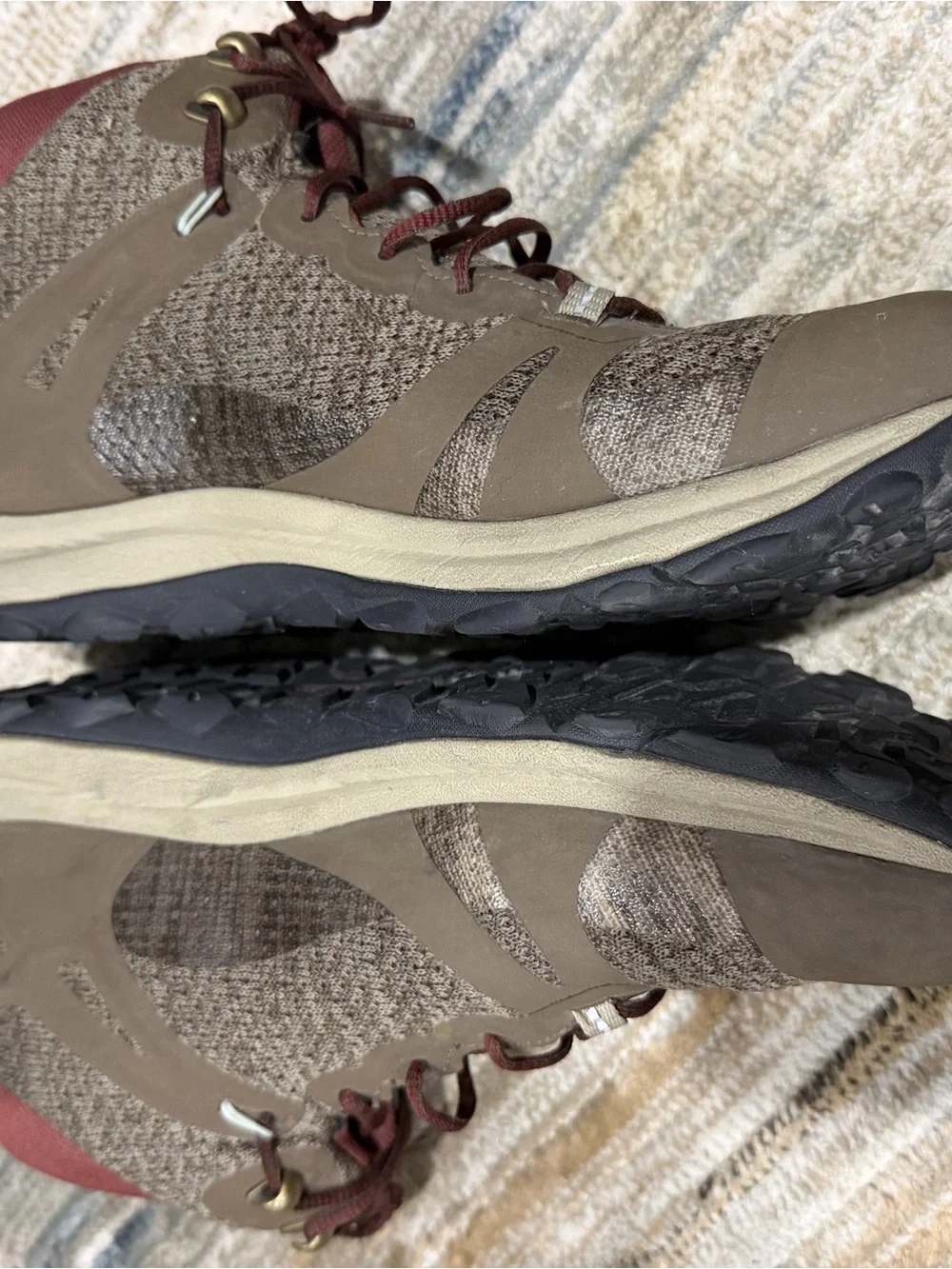 Keen Men's Brown and Burgundy Trail Boots